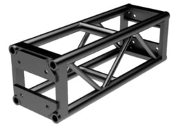 12-inch black bolt truss 3-foot section available for event staging and lighting support