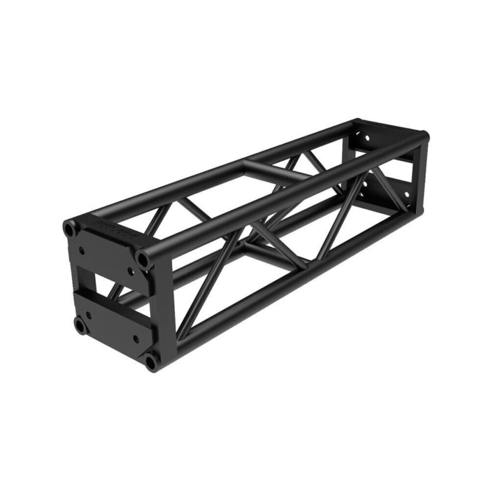 12-inch black truss 4-foot bolt segment rental for professional AV staging
