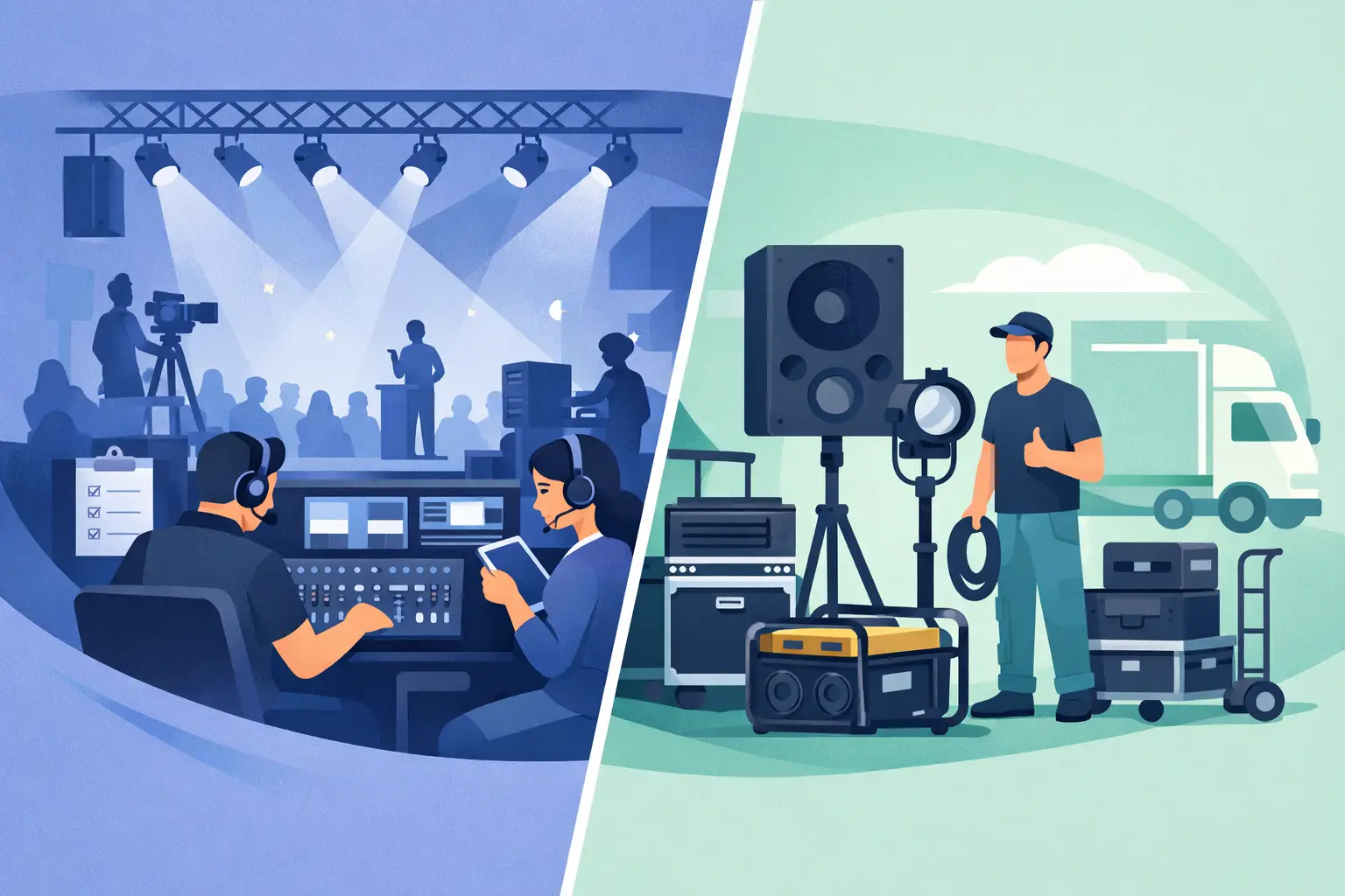 Event Production vs Equipment Rental 1 Event Production vs Equipment Rental