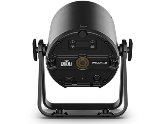 Chauvet WELL POD 3 rear view battery powered lighting rental control panel