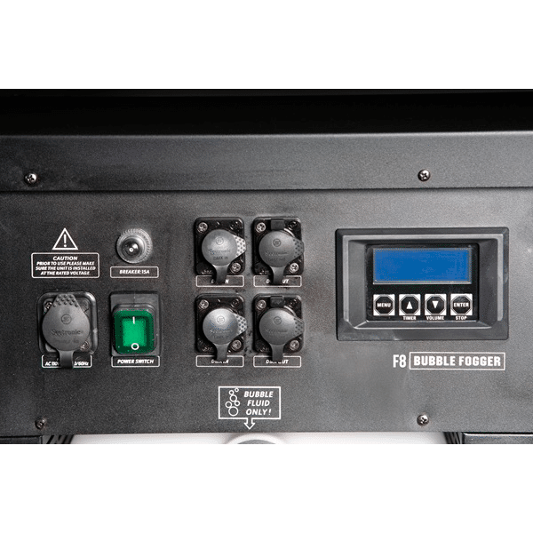 Froggy's F8 Pro Fog Bubble Effect Froggy's F8 Pro producing fog-filled bubbles for stage and event effects